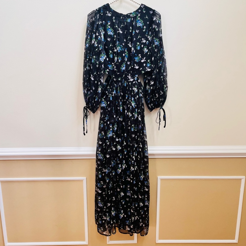 Maje Risof Floral Cutout Maxi Dress - Picture 6 of 16